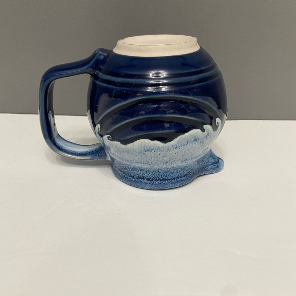 Artisan Made Pottery Stoneware Small Pitcher/Creamer Blue Drip Glaze Handmade - Picture 8 of 15